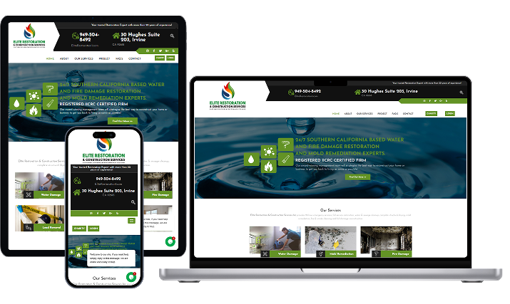Elite Restoration & Construction website