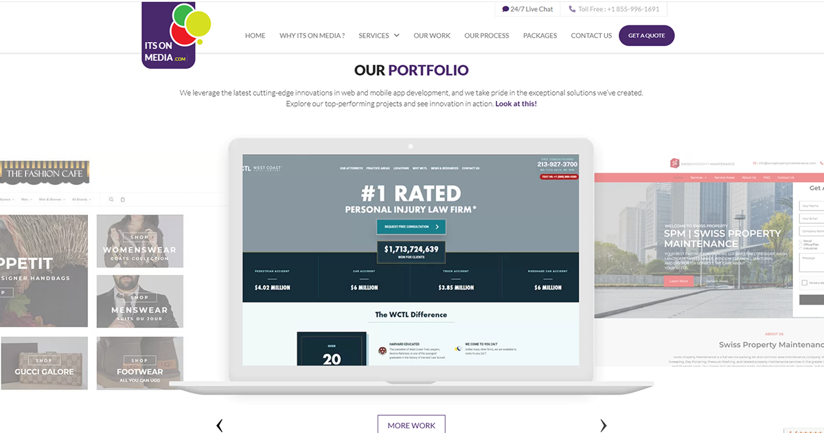 Its On Media`s website overview