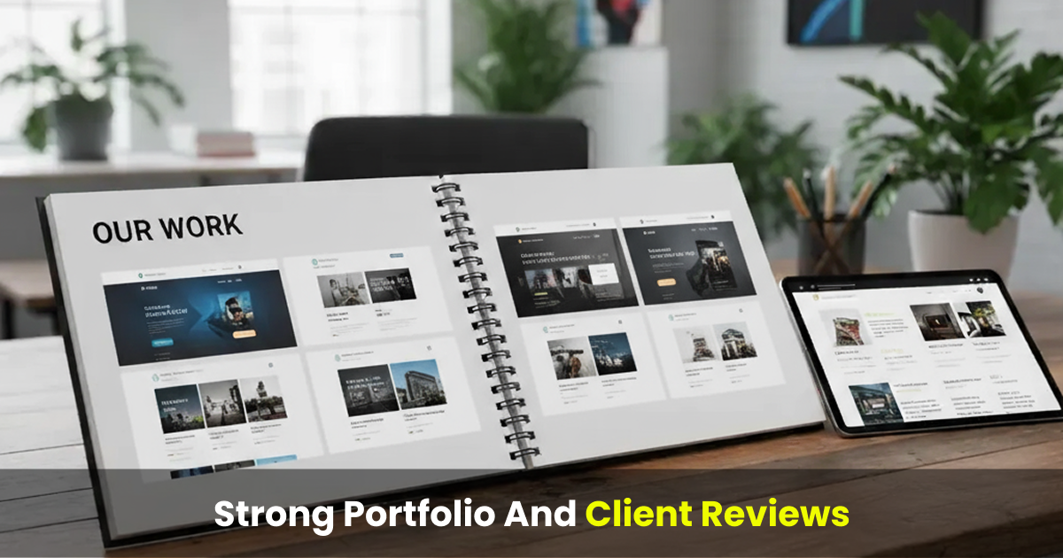 strong portfolio and client reviews